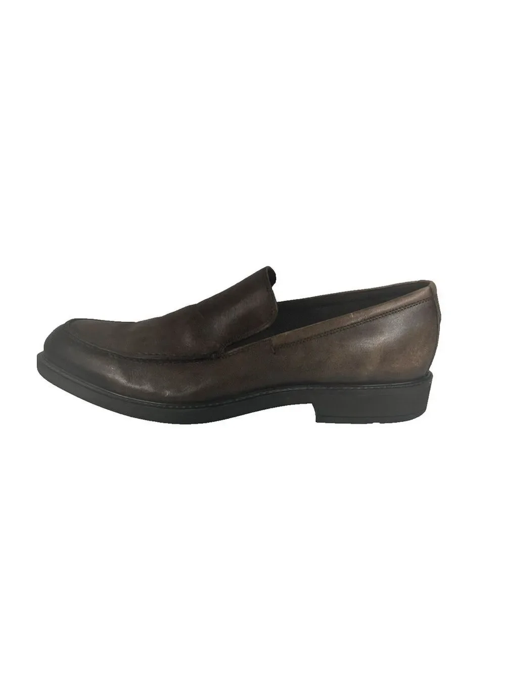 Ecco Vitrus III Apron Toe Slip On Leather Loafers Cocoa Brown size 12